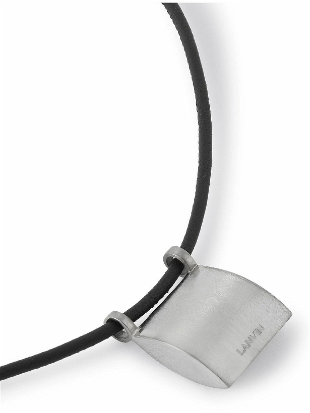 Photo: Lanvin - Silver-Tone and Leather Necklace
