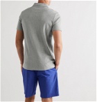 Sunspel - Riviera Slim-Fit Cotton-Mesh Polo Shirt - Gray