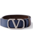 Valentino - Valentino Garavani 3cm Reversible Leather Belt - Blue