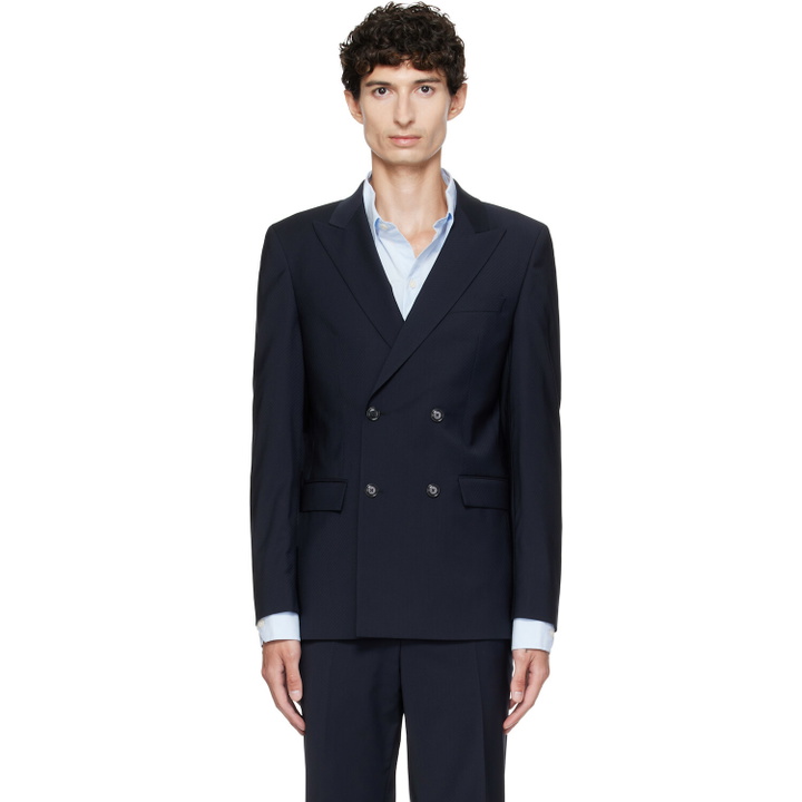 Photo: BOSS Navy Double-Breasted Blazer