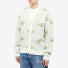 Palmes Men's Pearl Knitted Cardigan in Off-White