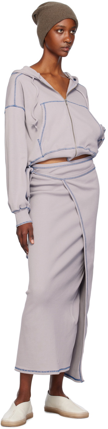 Baserange Gray Way Zipped Hoodie Baserange