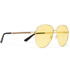 Gucci - Aviator-Style Gold-Tone Sunglasses - Men - Gold