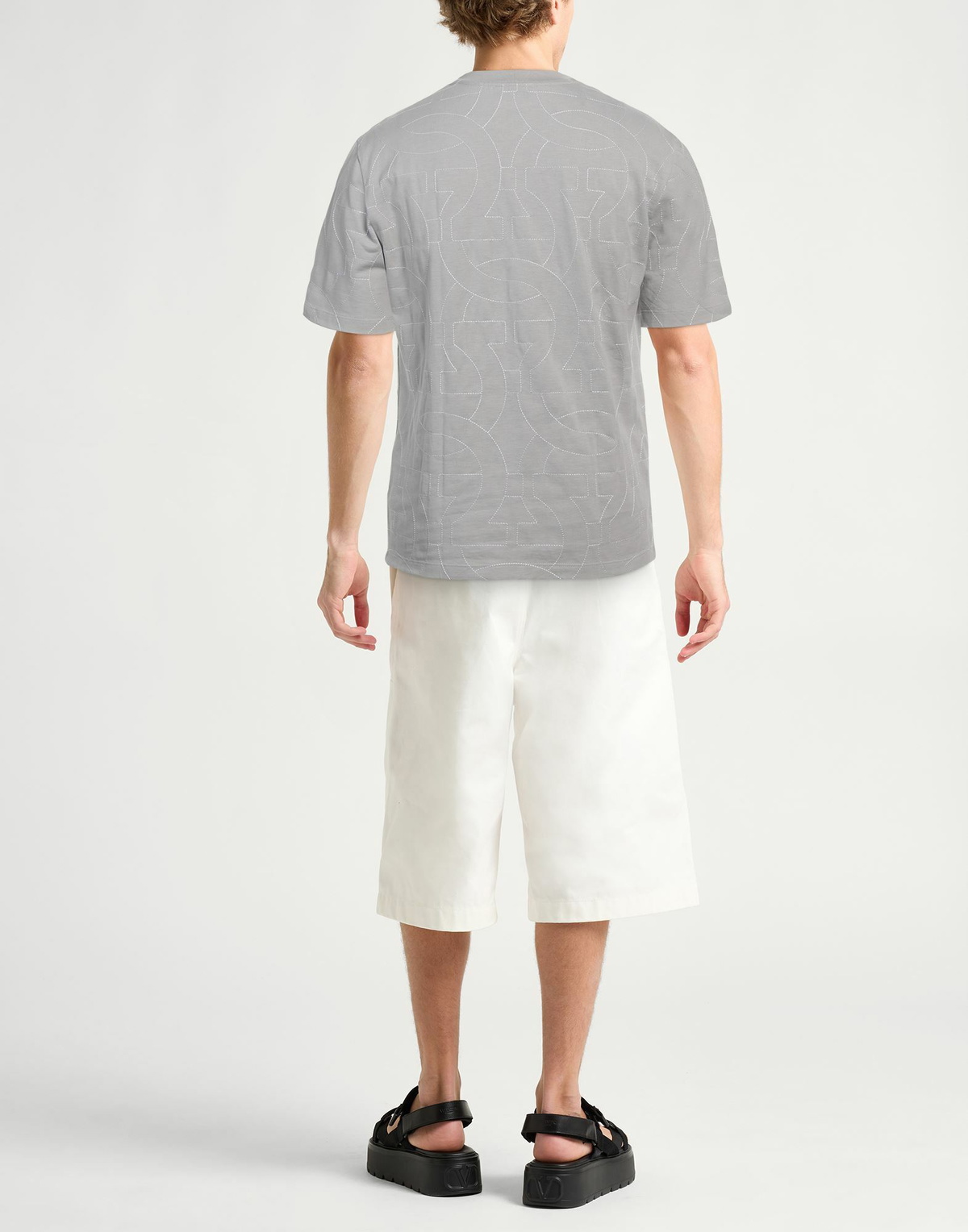 Ferragamo Mens T-shirt Light in Grey