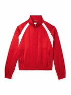 SAINT LAURENT - Striped Satin Track Jacket - Red