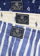 Polo Ralph Lauren Patterned Cotton Boxer Shorts Blue