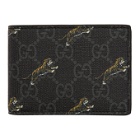 Gucci Black GG Tiger Wallet