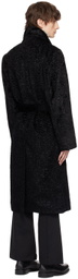 The World Is Your Oyster Black Double-Breasted Coat