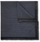 Brioni - Silk-Jacquard Pocket Square - Blue