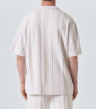 Givenchy Plage striped cotton-blend terry bowling shirt