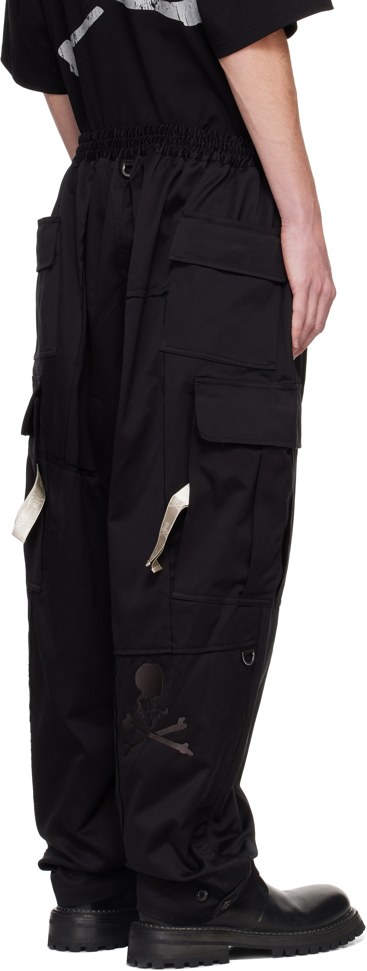 mastermind JAPAN Black Wide Fit Cargo Pants