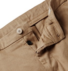 Altea - Navy Dumbo Slim-Fit Linen-Blend Twill Trousers - Brown