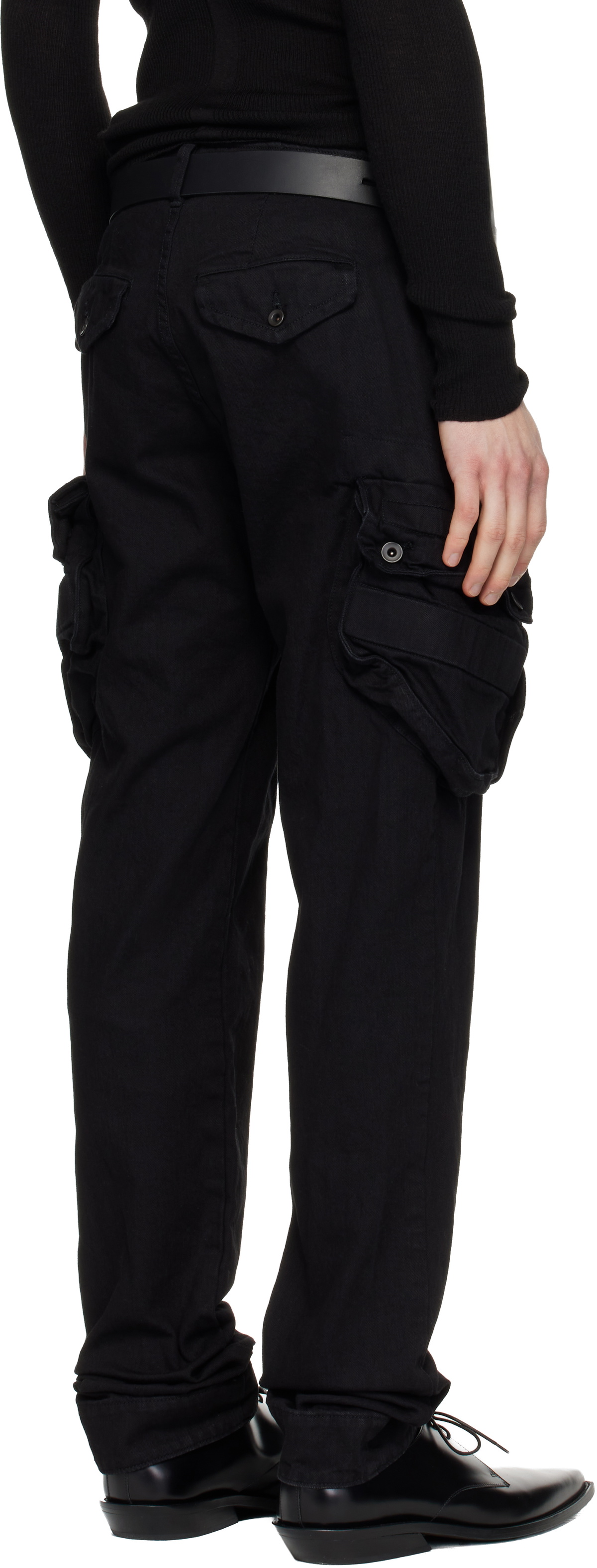 Julius Black Gasmask Skinny Denim Cargo Pants
