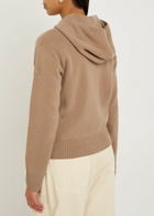 Moncler Hooded Wool and Cashmere-blend Cardigan Cream