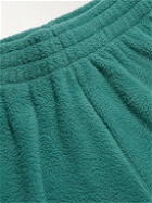 7 DAYS ACTIVE - Logo-Embroidered Colour-Block Fleece Shorts - Green