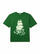 BODE - Pirate Ship Logo-Print Cotton-Jersey T-Shirt - Green