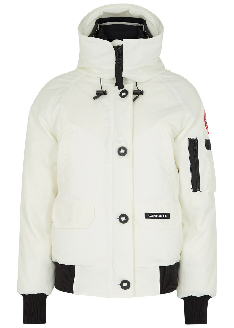 Canada Goose Chilliwack Hooded Shell Bomber Jacket White