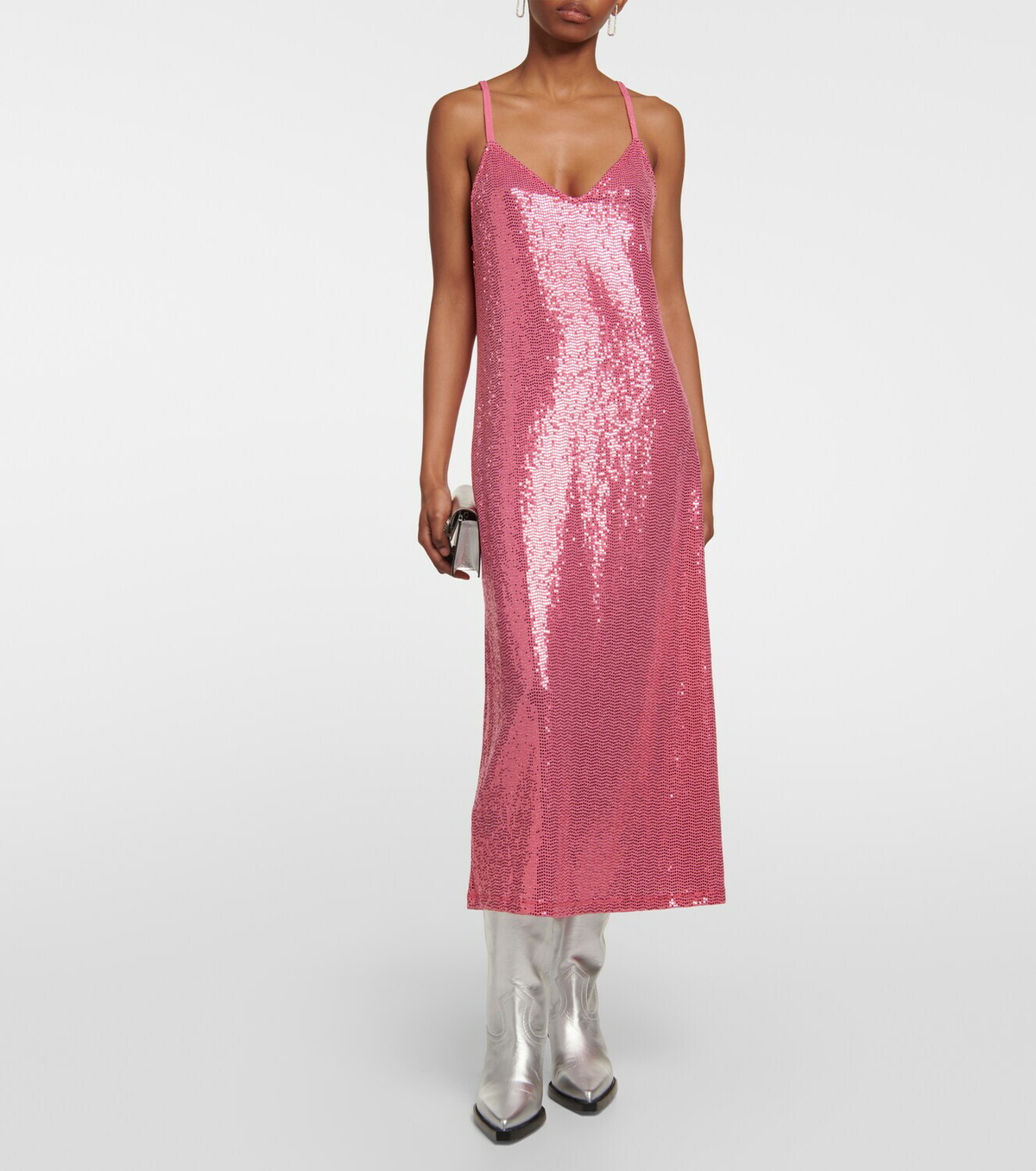 Dodo Bar Or Sequined slip midi dress