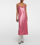 Dodo Bar Or Sequined slip midi dress