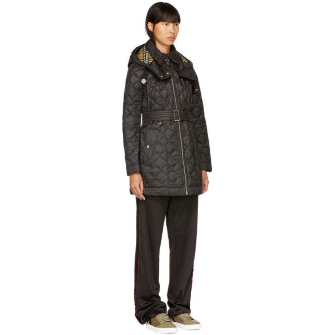 Burberry baughton best sale quilted coat black