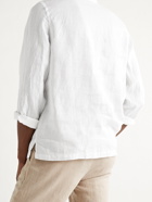 ALTEA - Tyler Linen Half-Placket Shirt - White - S