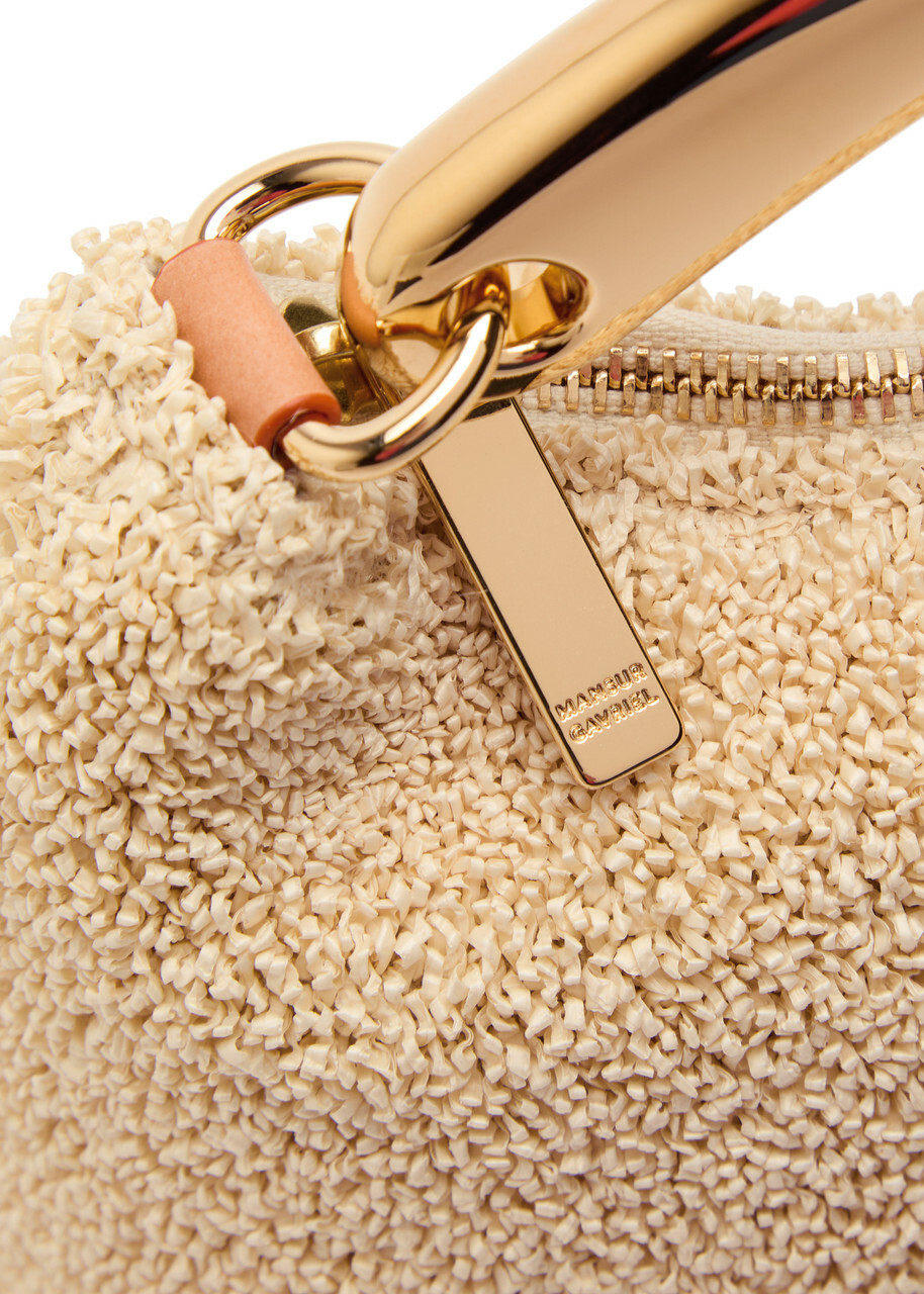 Mansur Gavriel Textured Raffia top Handle bag - White - One Size