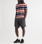 Beams Plus - Striped Cotton-Piqué Polo Shirt - Blue