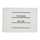 Thom Browne White Paper Label Money Clip Wallet