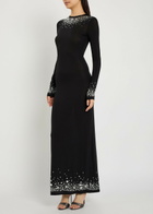 Rabanne Stud-embellished Stretch-jersey Maxi Dress Black