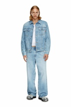 Diesel Regular-fit trucker jacket - Denim Jackets Mens in Blue