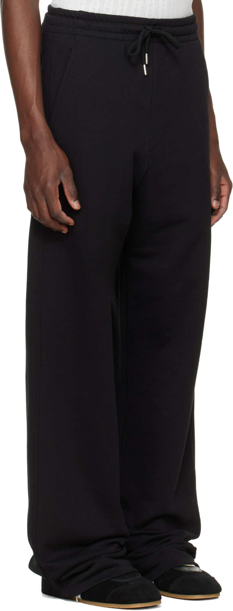 Dries Van Noten Black Cotton Sweatpants