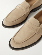 VINNY's - Townee Suede Penny Loafers - Neutrals