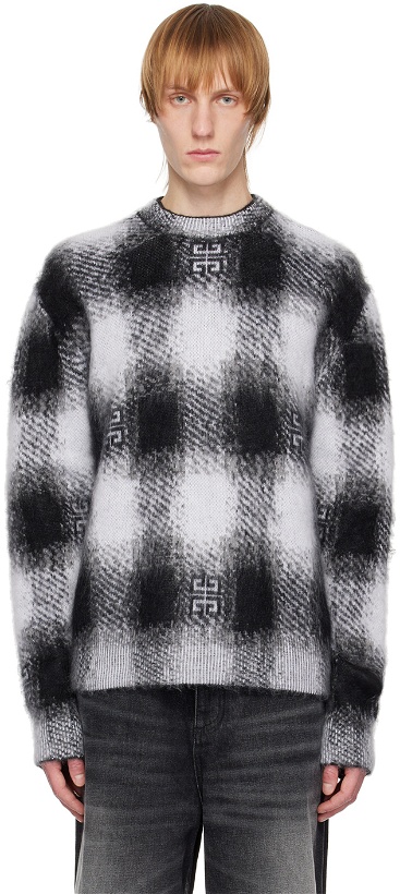 Photo: Givenchy Black & White 4G Check Sweater