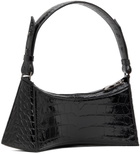 Mugler Black Embossed Crocodile Zenith Bag