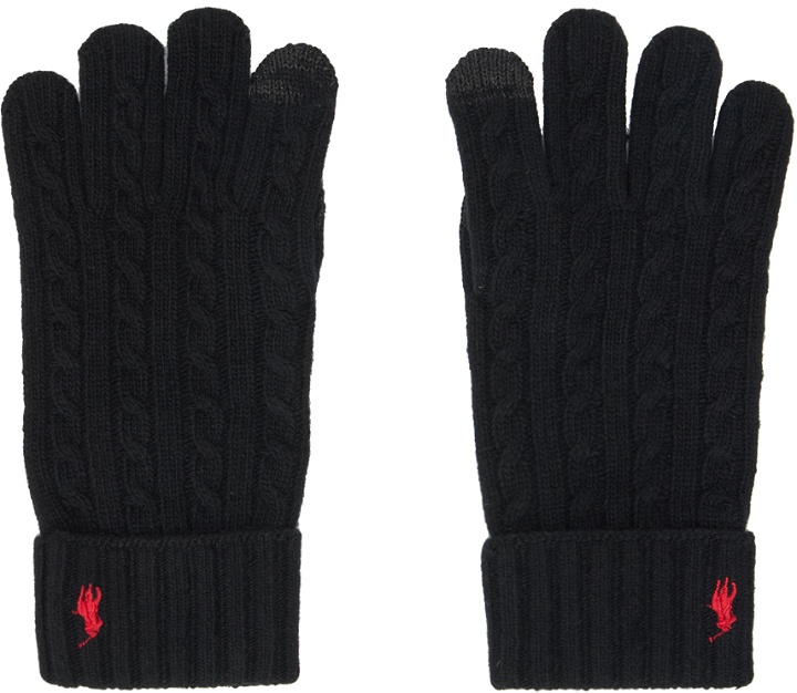 Photo: Polo Ralph Lauren Black Touch Screen Gloves
