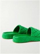 Bottega Veneta - Quilted Leather Slides - Green