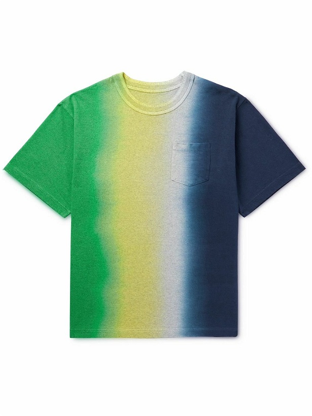 Photo: Sacai - Tie-Dyed Cotton-Jersey T-Shirt - Green