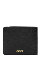 Versace Medusa Grained Leather Wallet - Black - One Size