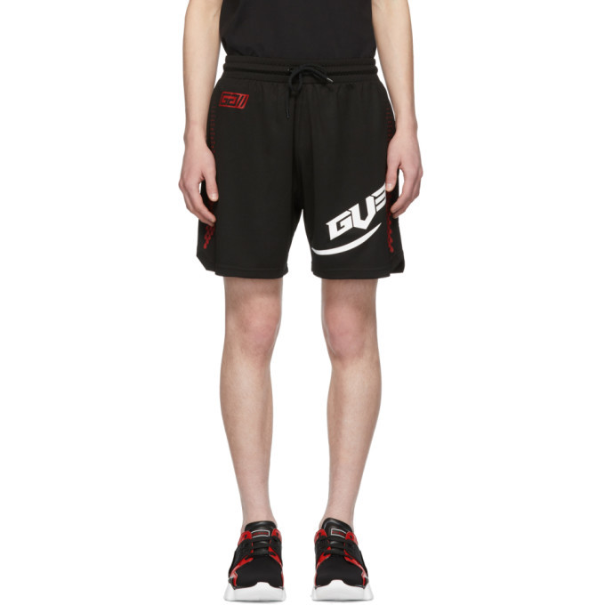 Photo: Givenchy Black Sports Printed Shorts