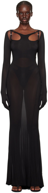 Dion Lee - Semi-sheer lace-paneled maxi dress Dion Lee