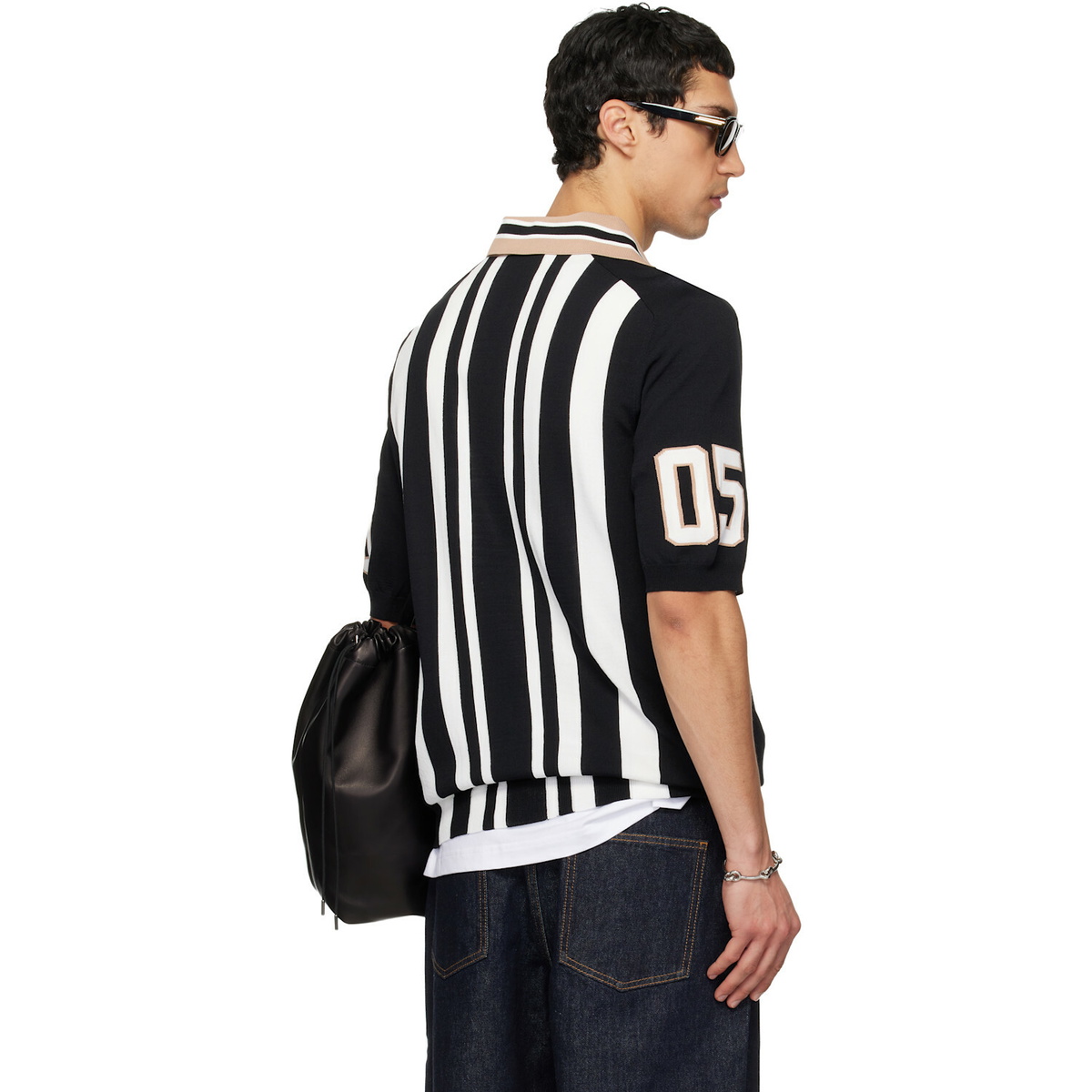 Moschino Black & White Sport Inspired Polo