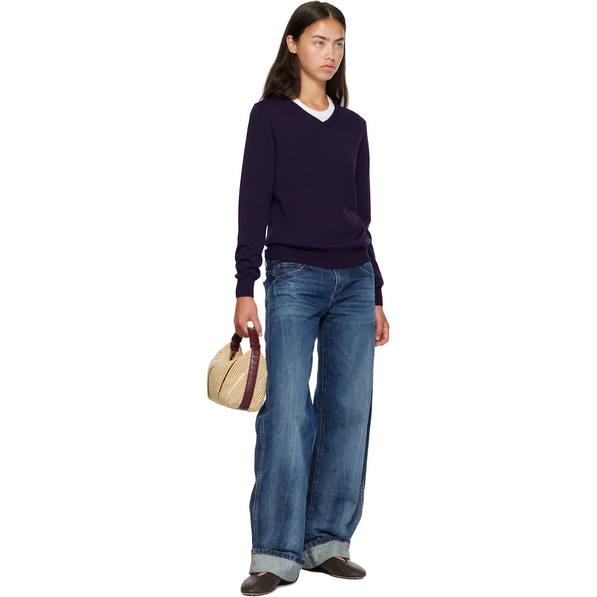 Bottega Veneta Brown Rosa Ballerina Flats