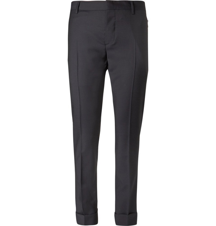 Photo: Valentino - Wool and Mohair-Blend Trousers - Men - Navy