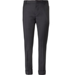 Valentino - Wool and Mohair-Blend Trousers - Men - Navy