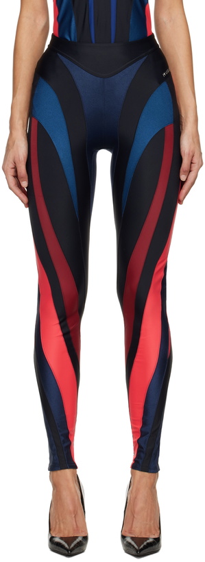 Photo: Mugler Multicolor Spiral Leggings