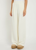 Varley The Extra Wide Leg 32 Stretch-jersey Sweatpants Ecru