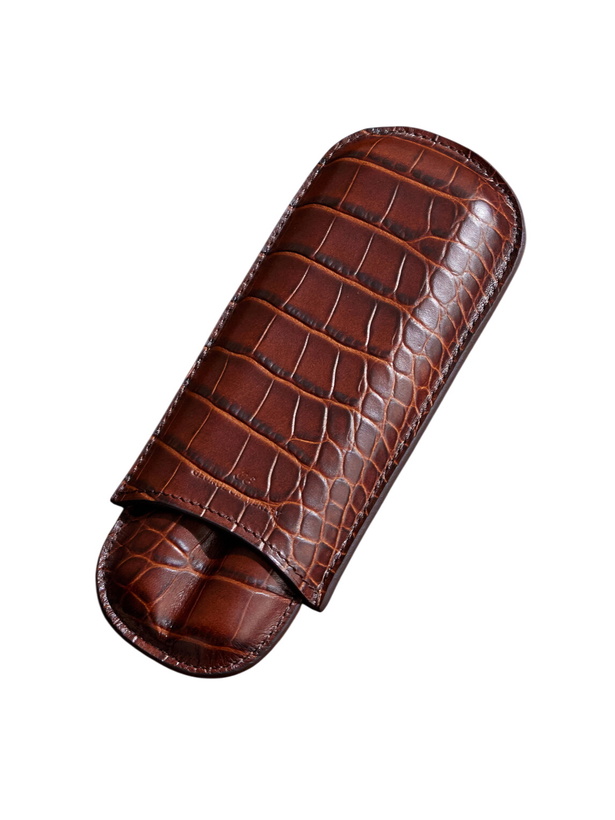 Photo: George Cleverley - Textured-Leather Cigar Holder - Brown