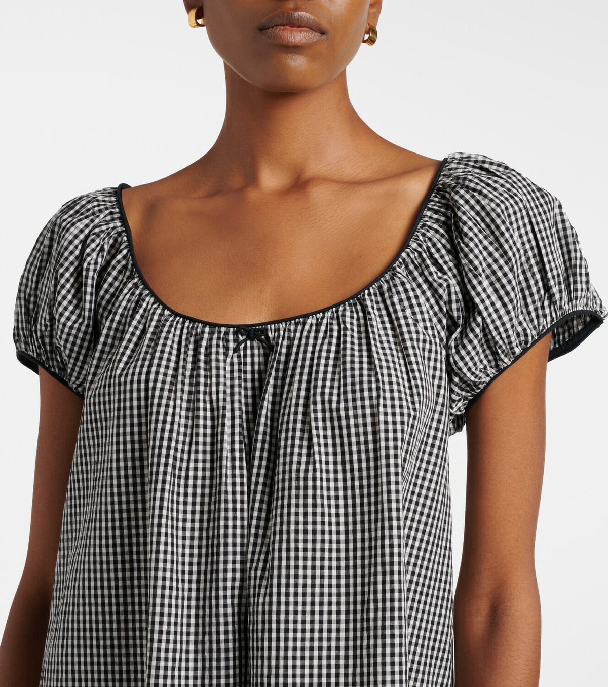Dôen Julia gingham cotton poplin minidress