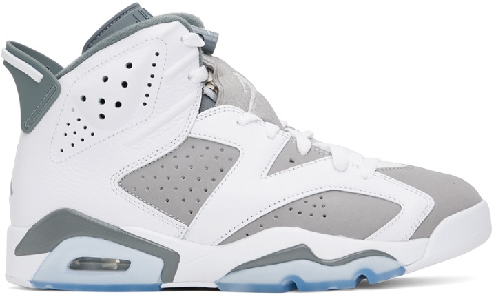 Photo: Nike Jordan Gray & White Air Jordan 6 Retro Sneakers