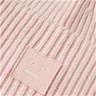 Acne Studios Men's Pansy Face Beanie in Faded Pink Melange